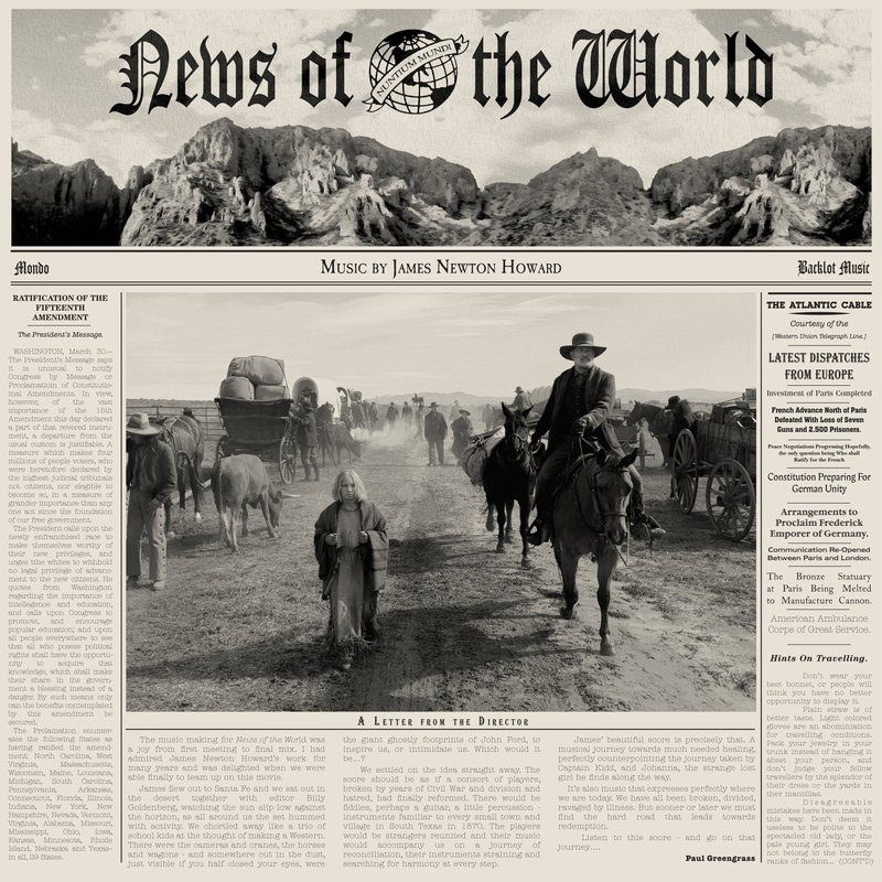Виниловая пластинка News Of The World - Original Motion Picture Soundtrack 2XLP — обложка