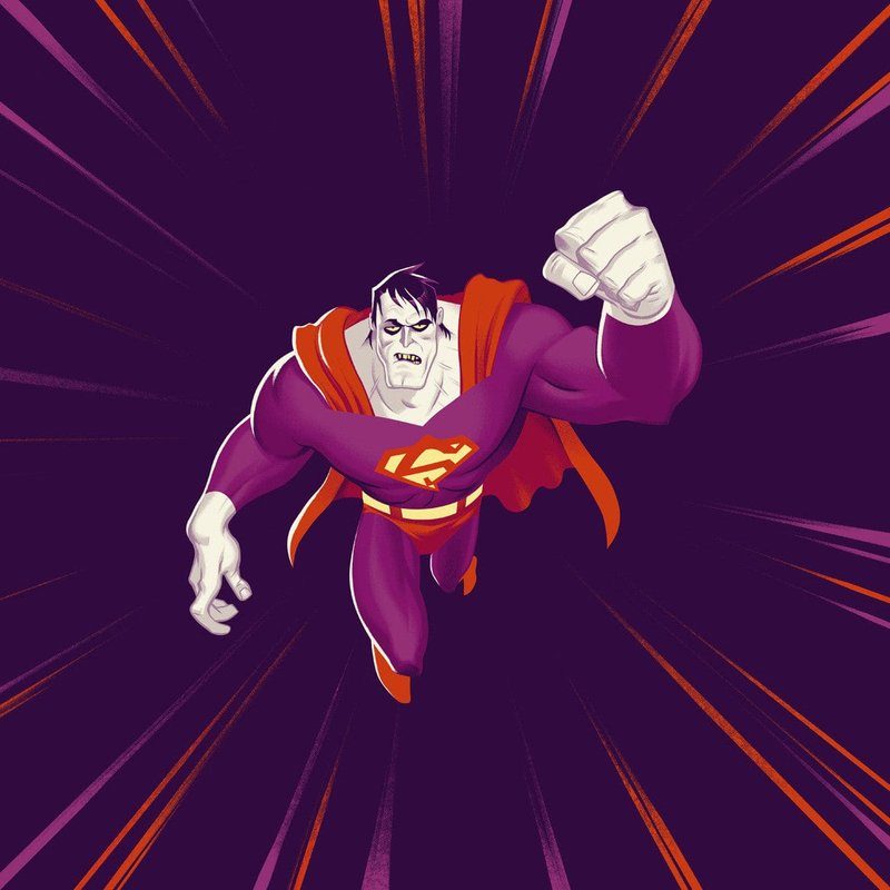 Виниловая пластинка Bizarro Superman: The Animated Series - Die-Cut Single — обложка