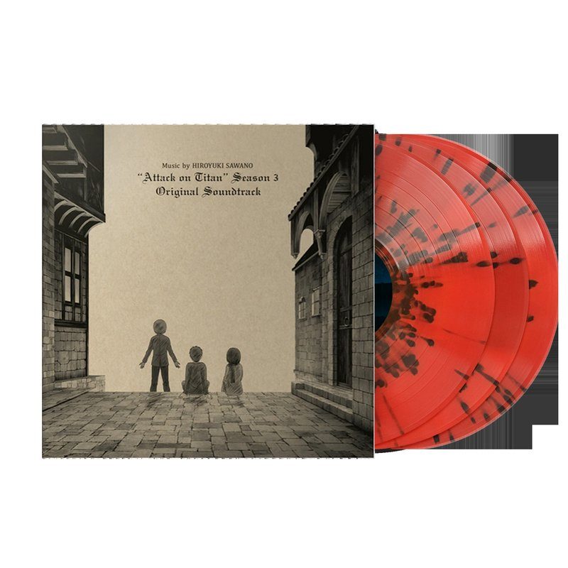 Виниловая пластинка Attack on Titan Season 3 (Original Soundtrack) - Hiroyuki Sawano [Colossal Titan Variant] (3xLP Vinyl Record) — обложка
