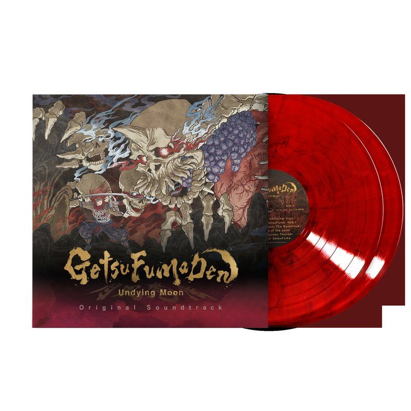 Виниловая пластинка GetsuFuma Den: Undying Moon (Original Soundtrack) - Konami Kukeiha Club (2xLP Blood Moon Vinyl Record) — обложка