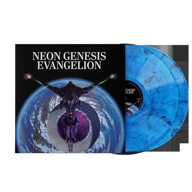 Виниловая пластинка Neon Genesis Evangelion (Original Series Soundtrack) - Shiro Sagisu (2xLP Blue Vinyl Record) — обложка