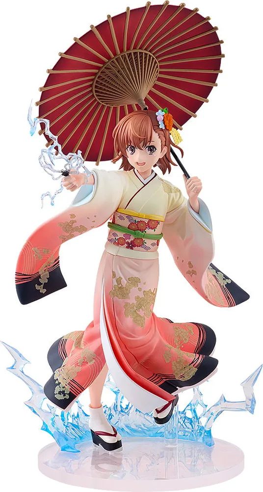 A Certain Scientific Railgun T 1/7 Scale Pre-Painted Figure: Misaka Mikoto Furisode Kimono Ver.