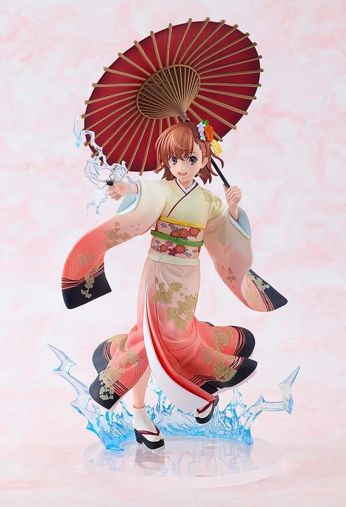 A Certain Scientific Railgun T 1/7 Scale Pre-Painted Figure: Misaka Mikoto Furisode Kimono Ver.