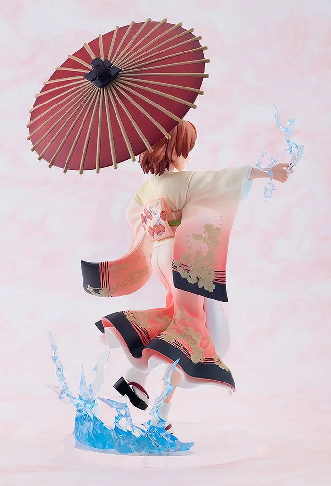 A Certain Scientific Railgun T 1/7 Scale Pre-Painted Figure: Misaka Mikoto Furisode Kimono Ver.