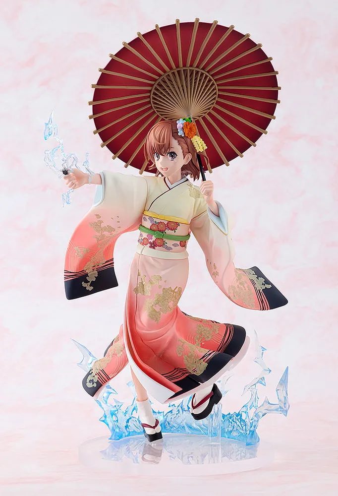 A Certain Scientific Railgun T 1/7 Scale Pre-Painted Figure: Misaka Mikoto Furisode Kimono Ver.