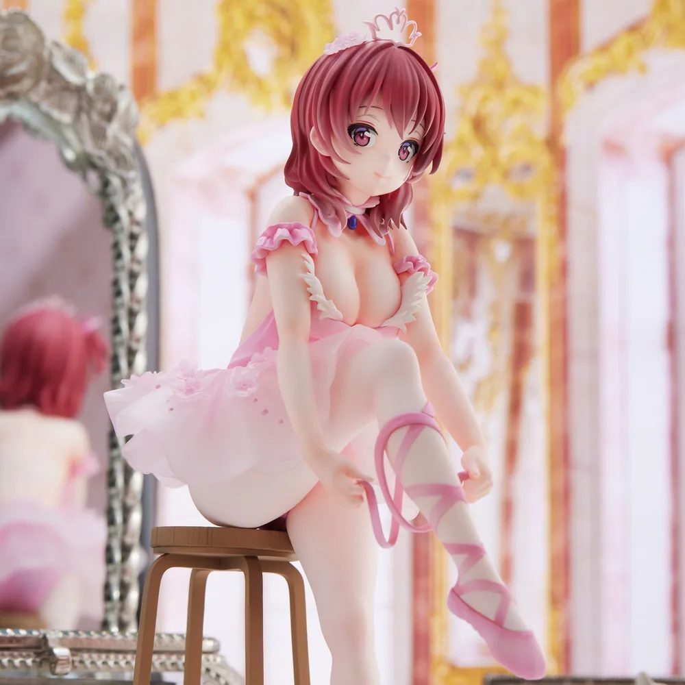 Anmi Illustration Pre-Painted Figure: Flamingo Ballet Company Red Hair Girl