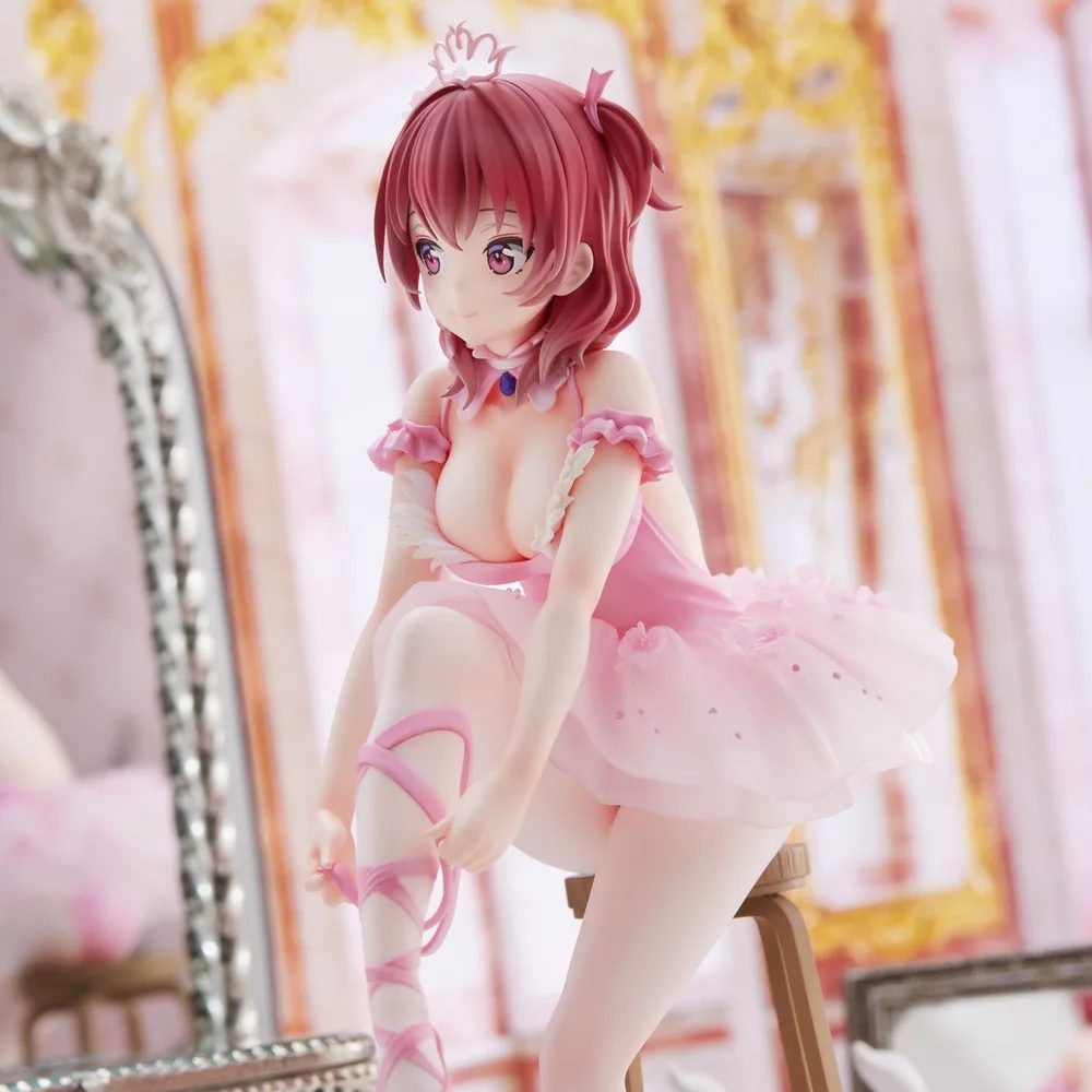 Anmi Illustration Pre-Painted Figure: Flamingo Ballet Company Red Hair Girl
