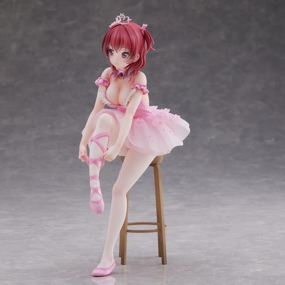 Anmi Illustration Pre-Painted Figure: Flamingo Ballet Company Red Hair Girl