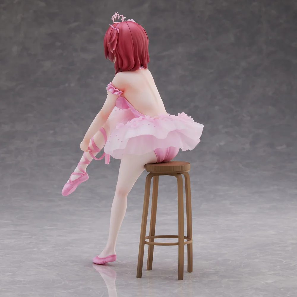Anmi Illustration Pre-Painted Figure: Flamingo Ballet Company Red Hair Girl