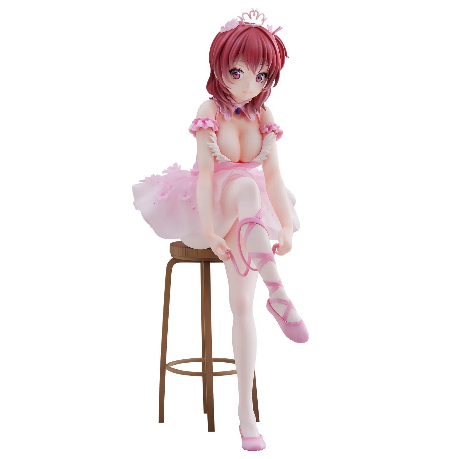 Anmi Illustration Pre-Painted Figure: Flamingo Ballet Company Red Hair Girl