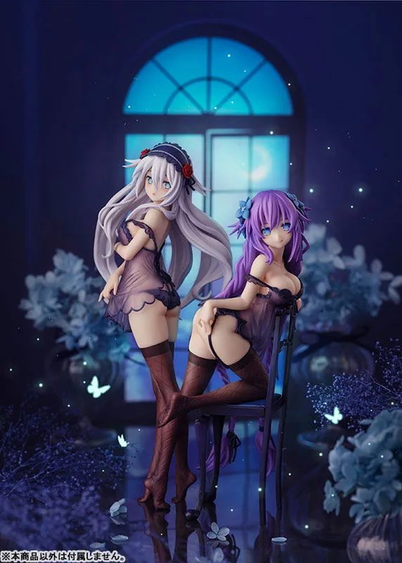 Hyperdimension Neptunia Pre-Painted Figure: Purple Heart & Black Heart Baby Doll Ver.