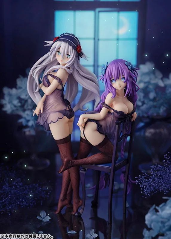 Hyperdimension Neptunia Pre-Painted Figure: Purple Heart & Black Heart Baby Doll Ver.