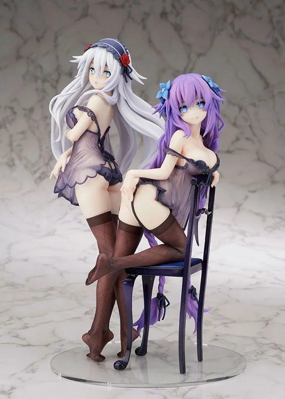 Hyperdimension Neptunia Pre-Painted Figure: Purple Heart & Black Heart Baby Doll Ver.