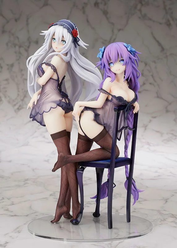 Hyperdimension Neptunia Pre-Painted Figure: Purple Heart & Black Heart Baby Doll Ver.