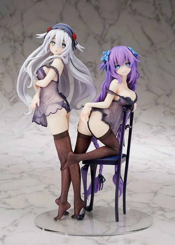 Hyperdimension Neptunia Pre-Painted Figure: Purple Heart & Black Heart Baby Doll Ver.