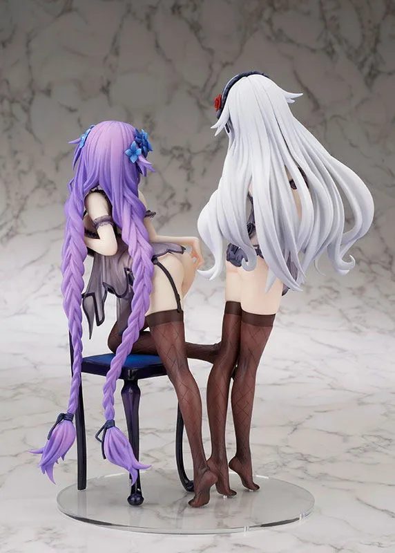Hyperdimension Neptunia Pre-Painted Figure: Purple Heart & Black Heart Baby Doll Ver.