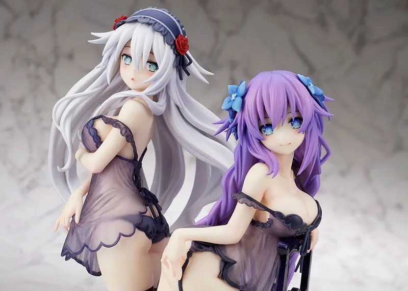 Hyperdimension Neptunia Pre-Painted Figure: Purple Heart & Black Heart Baby Doll Ver.