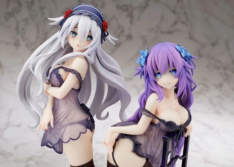 Hyperdimension Neptunia Pre-Painted Figure: Purple Heart & Black Heart Baby Doll Ver.