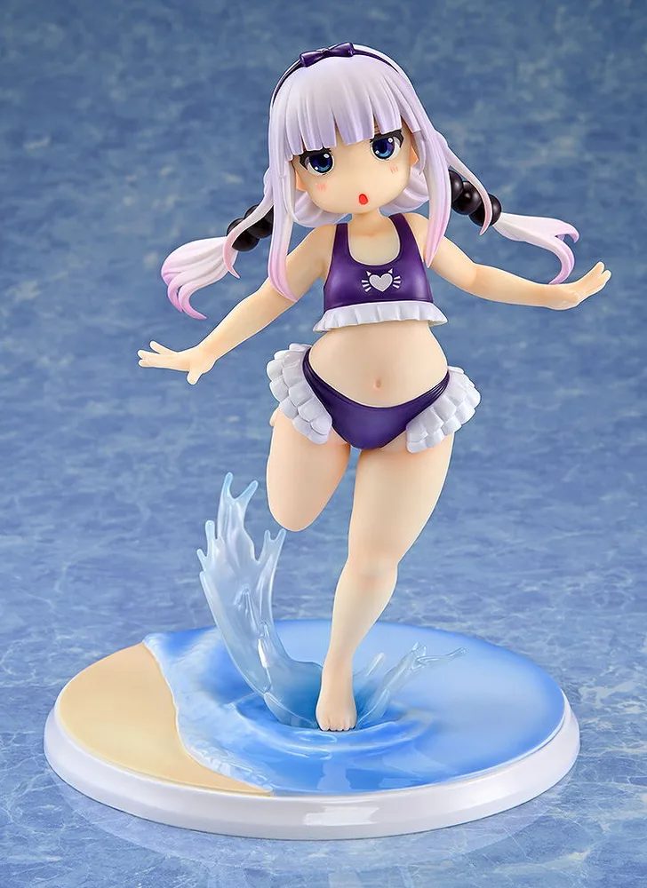 Miss Kobayashi's Dragon Maid 1/6 Scale Pre-Painted Figure: Kanna Kamui Excited to Wear a Swimsuit at Home Ver. (Purple)