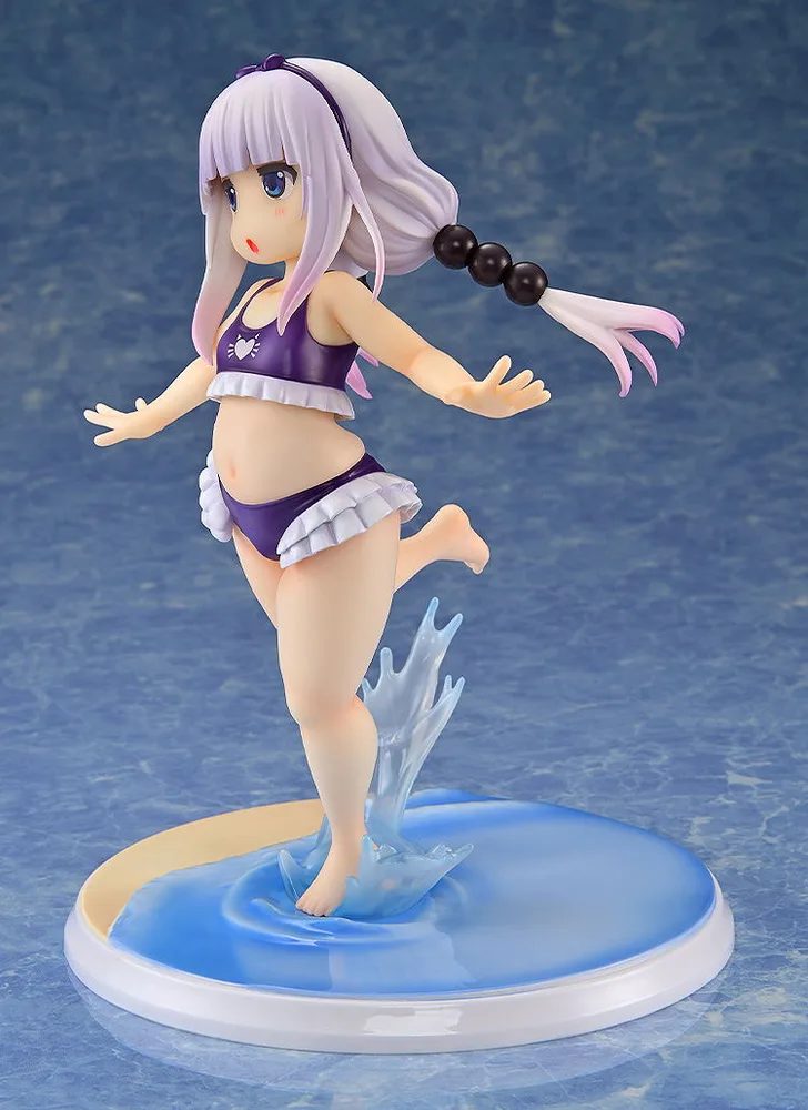 Miss Kobayashi's Dragon Maid 1/6 Scale Pre-Painted Figure: Kanna Kamui Excited to Wear a Swimsuit at Home Ver. (Purple)