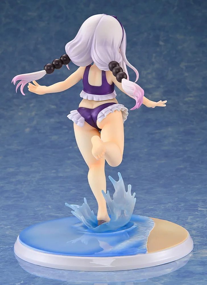 Miss Kobayashi's Dragon Maid 1/6 Scale Pre-Painted Figure: Kanna Kamui Excited to Wear a Swimsuit at Home Ver. (Purple)