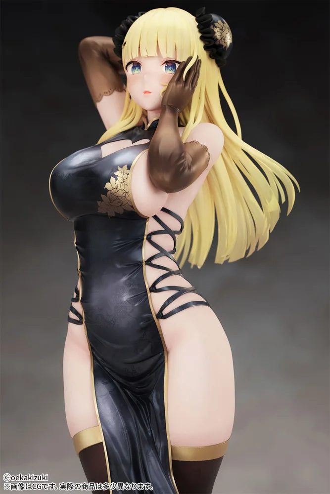 Oekakizuki Original Illustration 1/7 Scale Pre-Painted Figure: China Girl Black Ver.