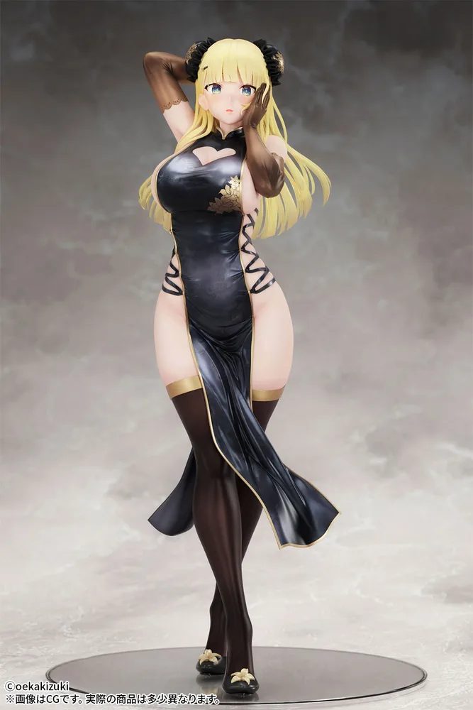 Oekakizuki Original Illustration 1/7 Scale Pre-Painted Figure: China Girl Black Ver.