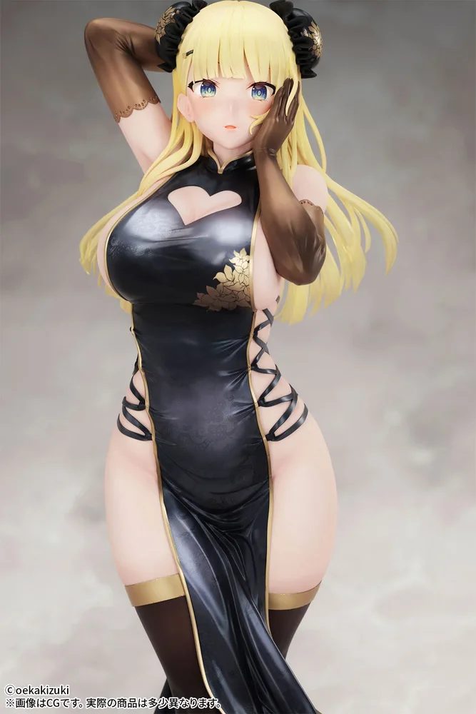 Oekakizuki Original Illustration 1/7 Scale Pre-Painted Figure: China Girl Black Ver.