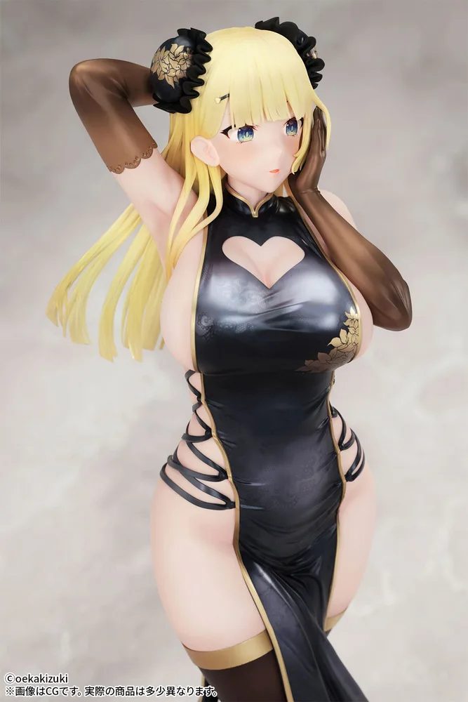 Oekakizuki Original Illustration 1/7 Scale Pre-Painted Figure: China Girl Black Ver.