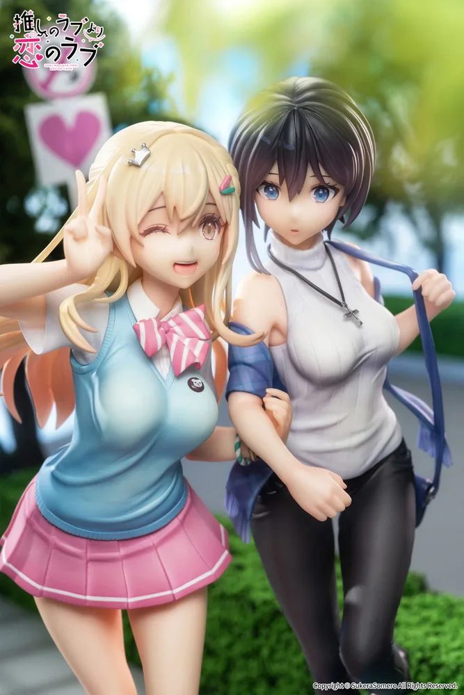 OshiRabu Waifus Over Husbandos 1/7 Scale Pre-Painted Figure: Ren Furutachi & Akuru Hayahoshi