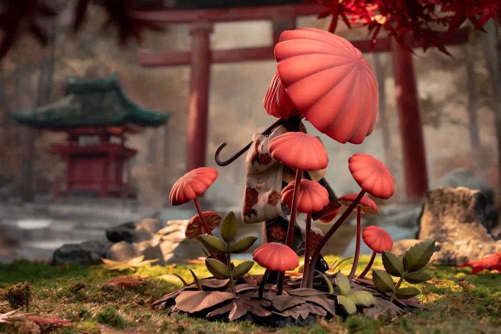 The Mushroom Girls Series No. 6 1/1 Scale Pre-Painted Figure: Marasmius Haematocephalus