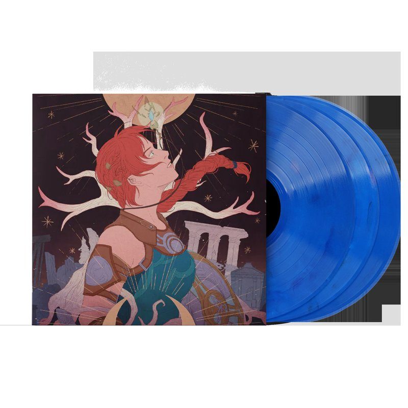 Виниловая пластинка Asterigos: Curse of the Stars (Original Game Soundtrack) -  3xLP Trifold Sleeve / Clear Blue & Black Marbled — обложка