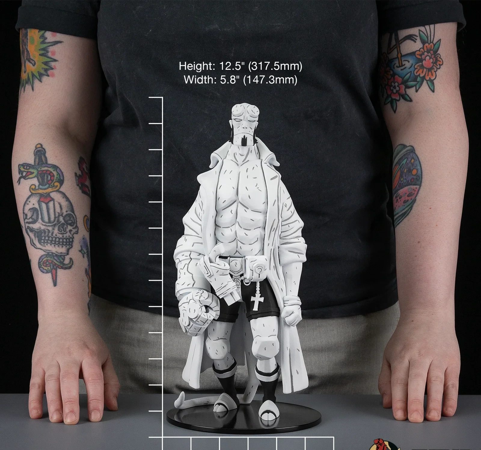 Hellboy 30th Anniversary Deluxe Vinyl Figure (Black and White Variant)