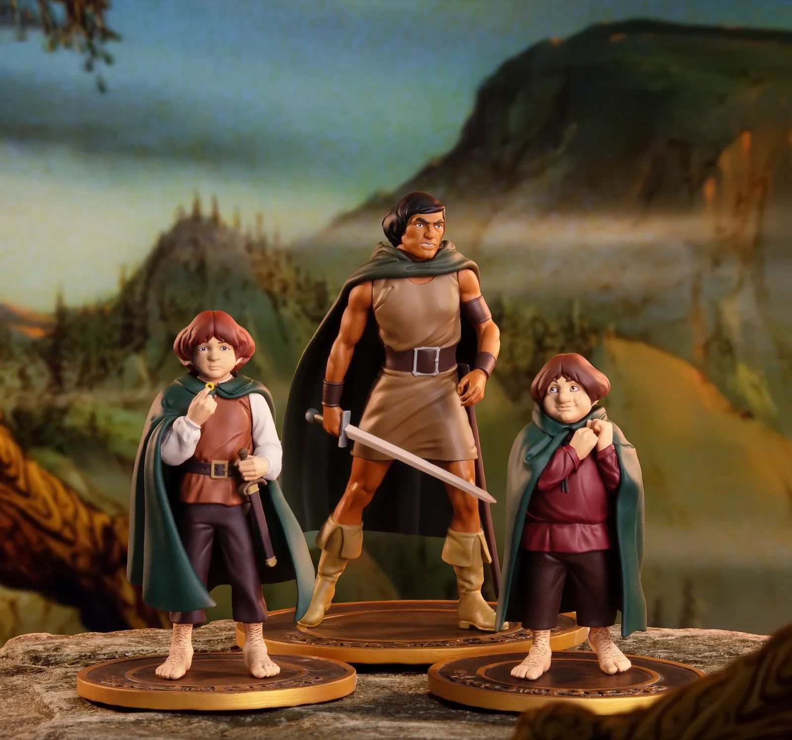 The Lord of the Rings Animated — Frodo, Aragorn & Samwise Set