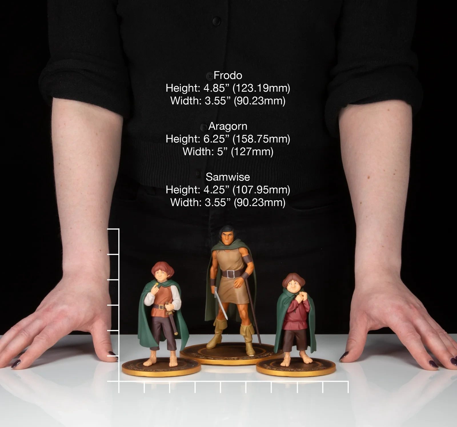 The Lord of the Rings Animated — Frodo, Aragorn & Samwise Set