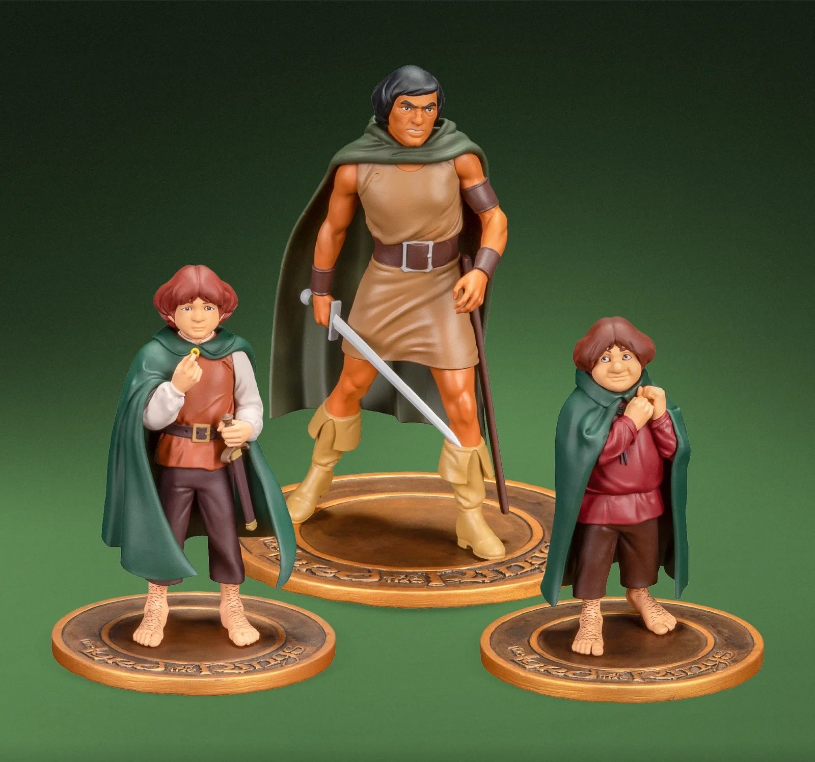 The Lord of the Rings Animated — Frodo, Aragorn & Samwise Set