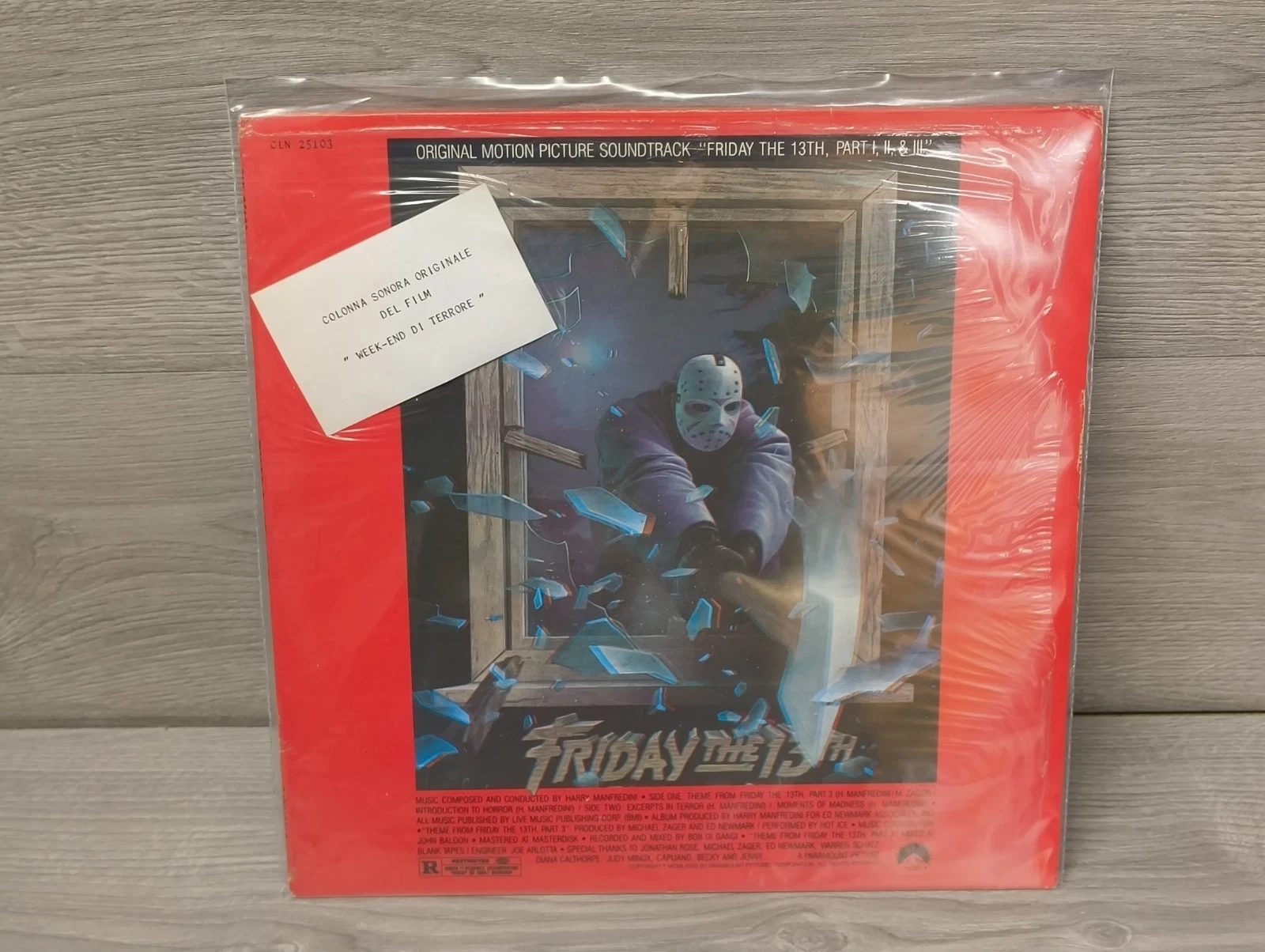 Виниловая пластинка Friday the 13th, Parts I, II & III — Original Soundtrack (LP) — Italy 1983 — фото 1