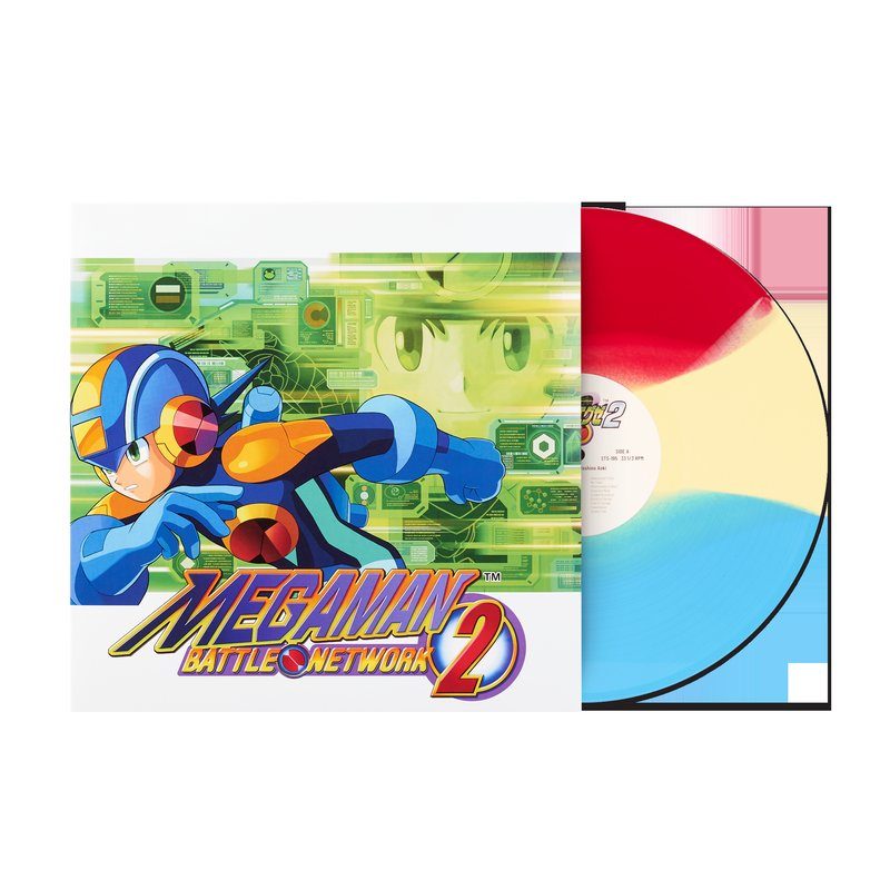 Виниловая пластинка Mega Man Battle Network 2 (Original Video Game Soundtrack) - Yoshino Aoki (1xLP Vinyl Record) [Tricolor Variant] — обложка