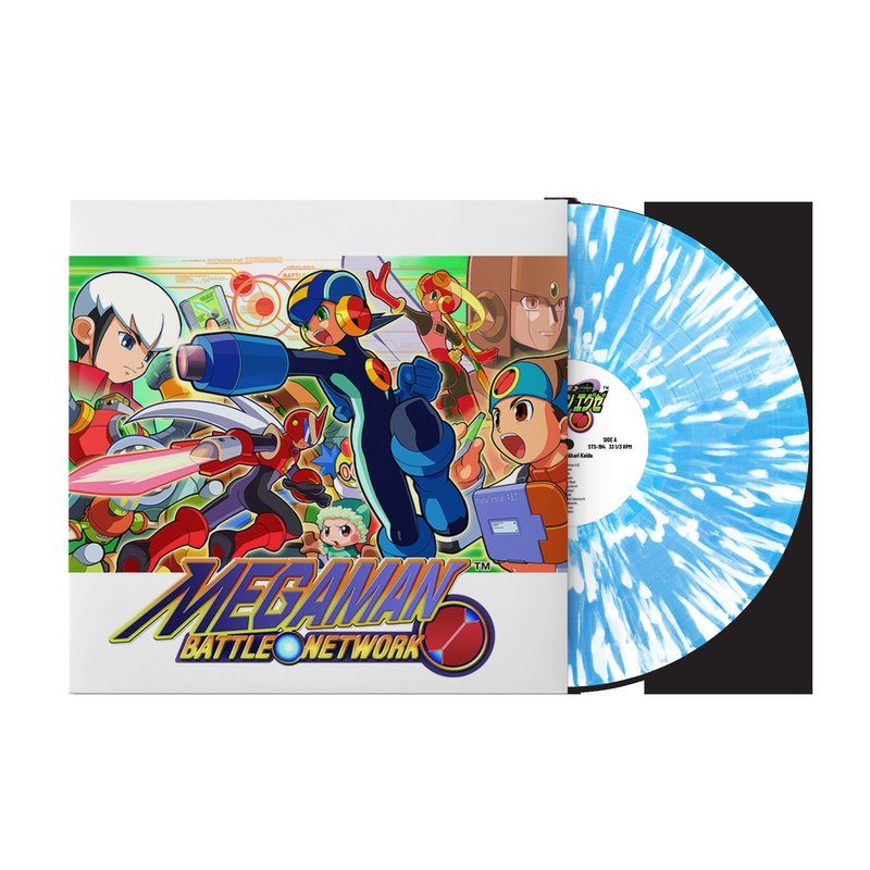 Виниловая пластинка Mega Man Battle Network (Original Video Game Soundtrack) - Akari Kaida (1xLP Vinyl Record) [Blue/White Splatter Varinat] — обложка