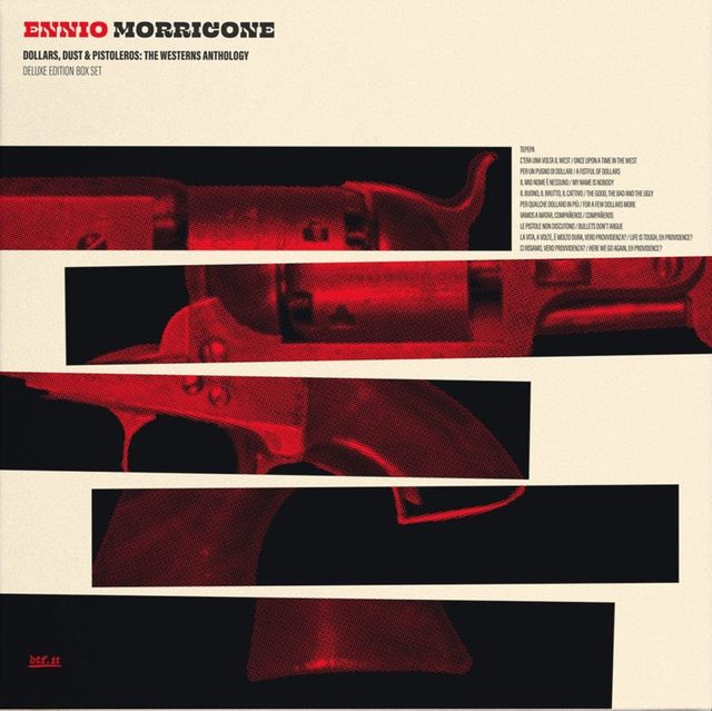 Виниловая пластинка Ennio Morricone - Dollars, Dust & Pistoleros: The Westerns Anthology (LITA 20th Anniversary Deluxe Edition Box Set) — обложка