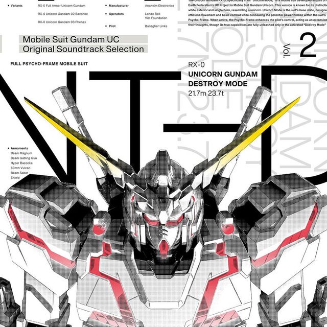Виниловая пластинка Mobile Suit Gundam UC Original Soundtrack Selection Vol.2 [Limited Edition] — обложка