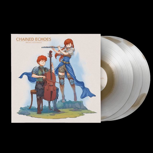 Виниловая пластинка Chained Echoes (Original Game Soundtrack) - Eddie Marianukroh (3xLP Vinyl Record) [Exclusive Gold-and-White Ink Spot Variant] — обложка