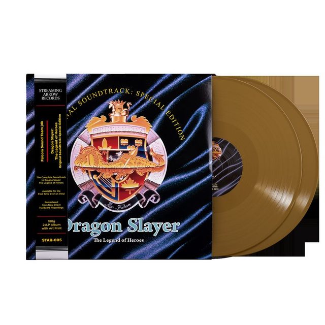 Виниловая пластинка Dragon Slayer: The Legend of Heroes (Original Soundtrack) - Falcom Sound Team jdk (Special Edition 2xLP Vinyl Record - Gold Variant) — обложка