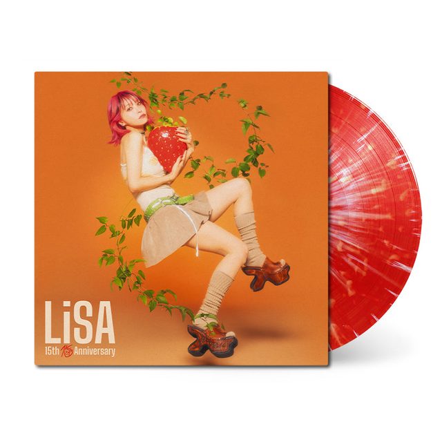 Виниловая пластинка LiSA 15th Anniversary: Anime Songs — Ichigo Splatter LP — обложка