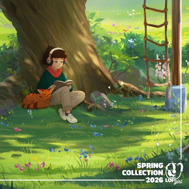 Виниловая пластинка Lofi Girl — Spring Collection 2026, Green Marble 2LP — обложка