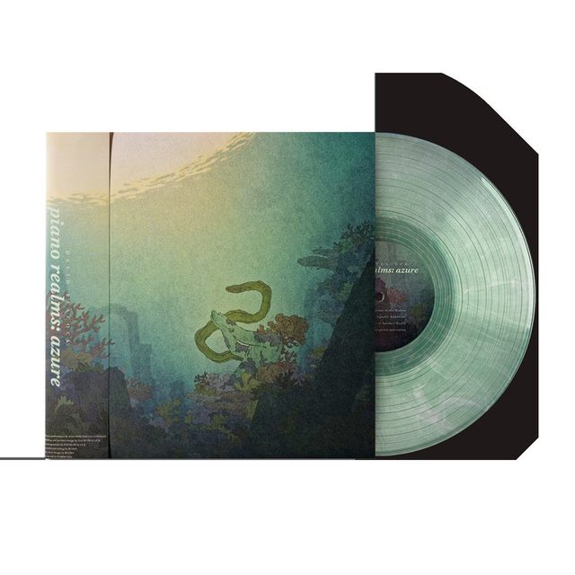 Виниловая пластинка piano realms: azure - David Peacock & Augustine Mayuga Gonzales (1xLP Vinyl Record) [Seafoam Variant] — обложка