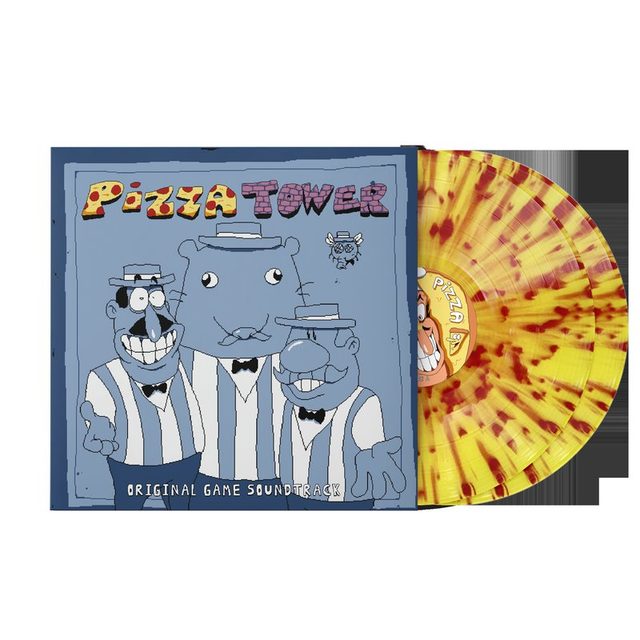 Виниловая пластинка Pizza Tower (Original Game Soundtrack) - Mr. Sauceman, ClascyJitto, & Post Elvis (2xLP Vinyl Record) — обложка