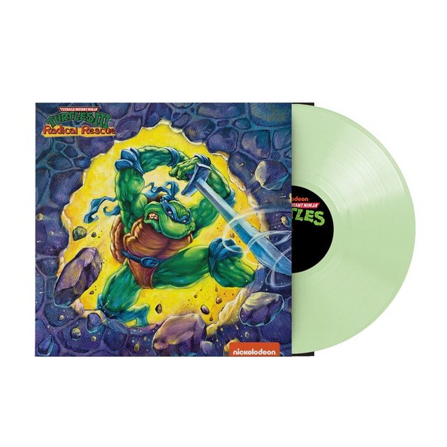Виниловая пластинка Teenage Mutant Ninja Turtles III: Radical Rescue (1xLP Vinyl Record) - Glow in the Dark Variant — обложка