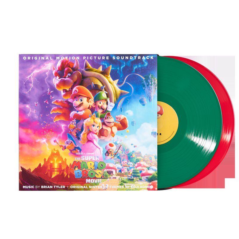 Виниловая пластинка The Super Mario Bros. Movie (2xLP Vinyl Record) - Red & Green — обложка