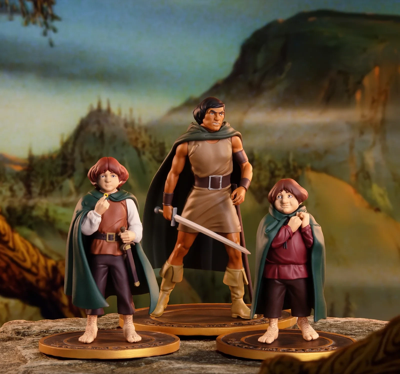 The Lord of the Rings Animated — Frodo, Aragorn & Samwise Set